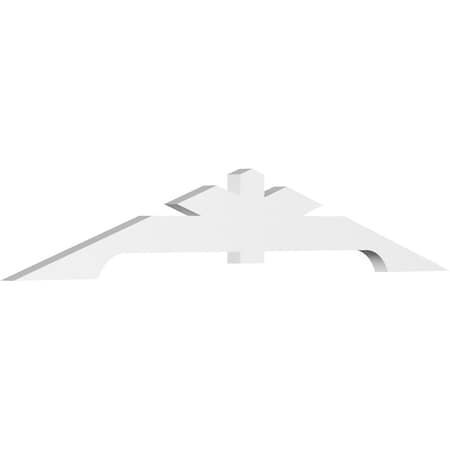 Ekena Millwork Vanguard Architectural Grade PVC Gable Bracket, 72"W x 12"H x 2"D x 4"F, 4/12 Pitch GBP072X12X0204VAN00